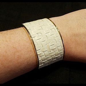 Unique Leather weave cuff bracelet